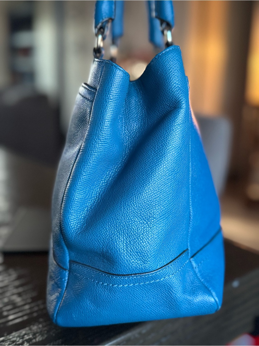 Coach blue tote 👜 - Picture 7 of 16